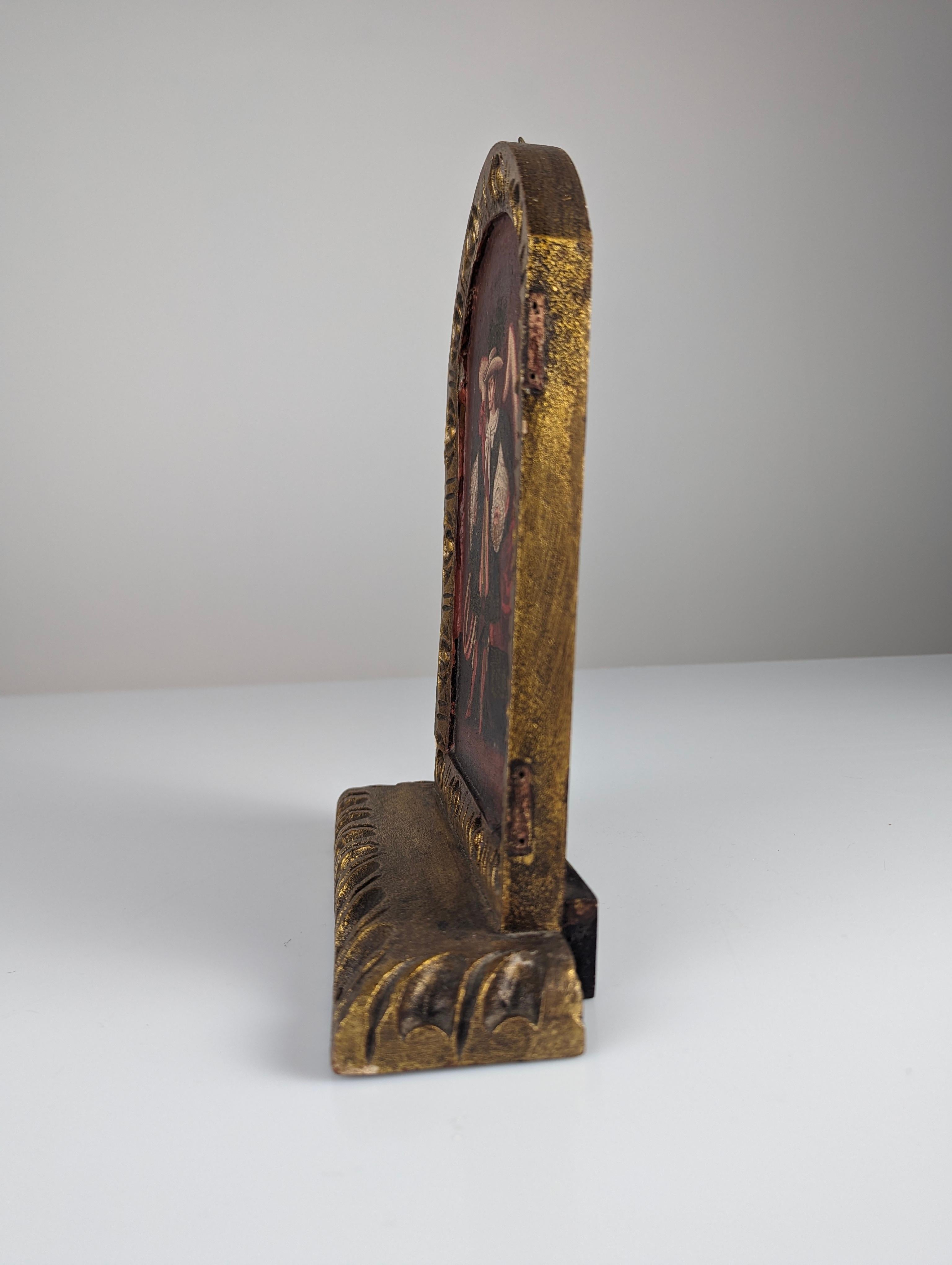 Pala d'altare a olio di Cuzco raffigurante un Arcangelo Arquebusier in vendita 4