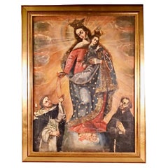 Spanische Kolonialschule Cuzco Madonna "Nuestra Senora Del Rosario"