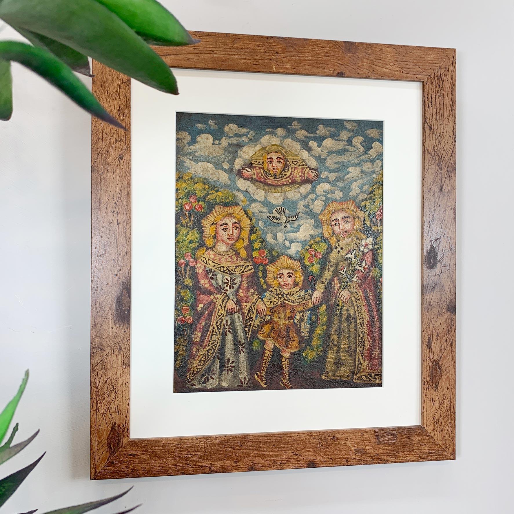 Cuzco School Oil Painting on Canvas of the Holy Family For Sale 3