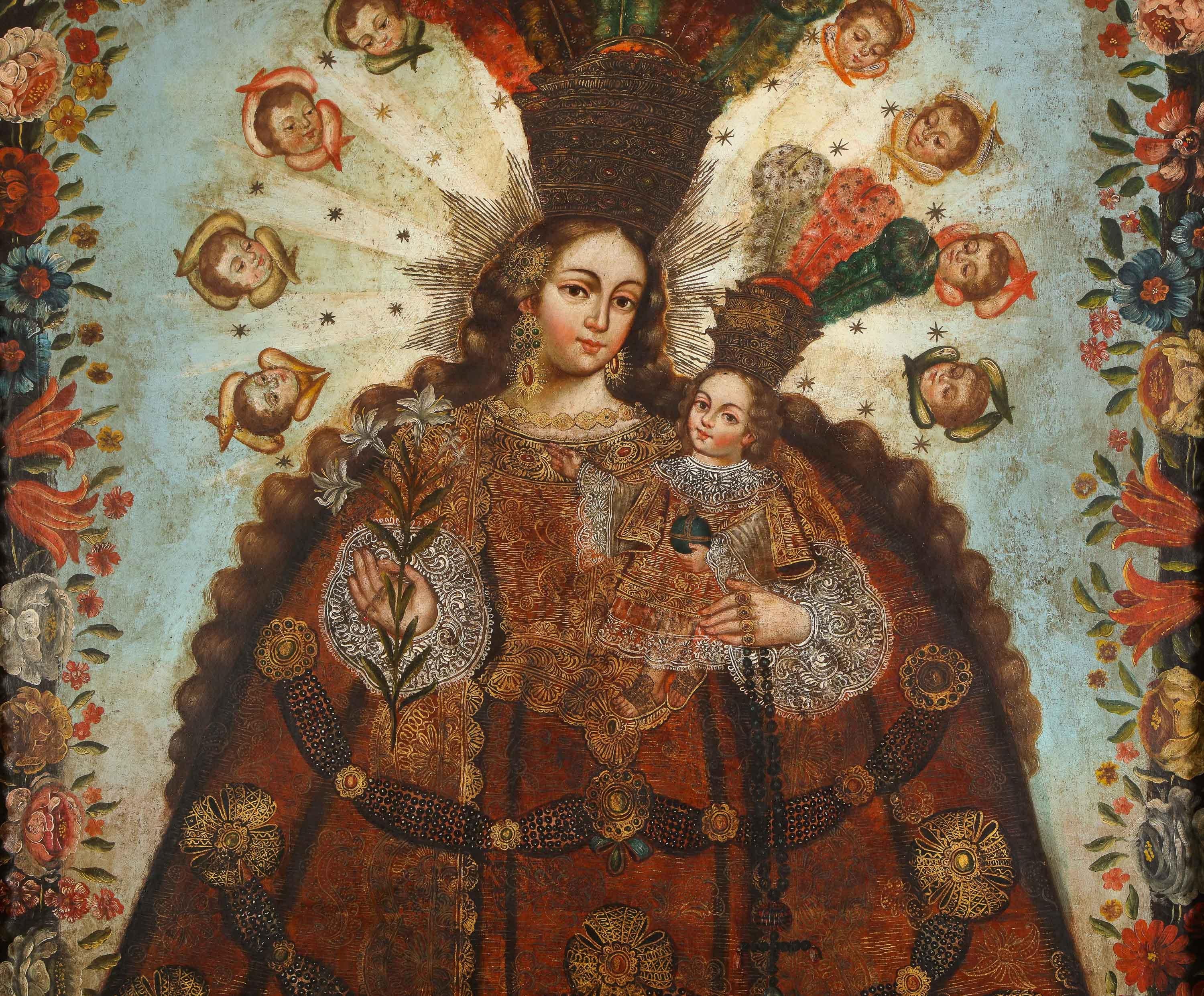 Cuzco School Painting, Virgin of Pomata 1
