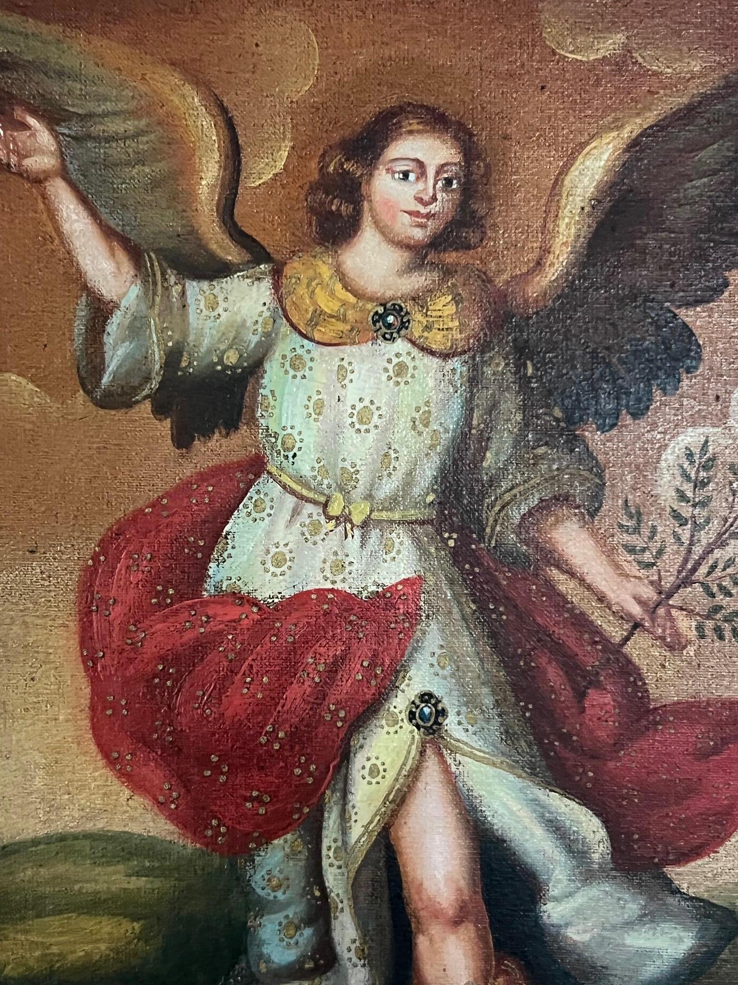 Cuzco School Revival Gemälde, um 1900 im Angebot 2