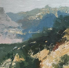 "Montañas Big Horn", Pintura al óleo