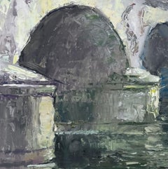 "Paris, La Seine & The Eiffel Tower" (2024) By C.W. Mundy, Original Oil Painting