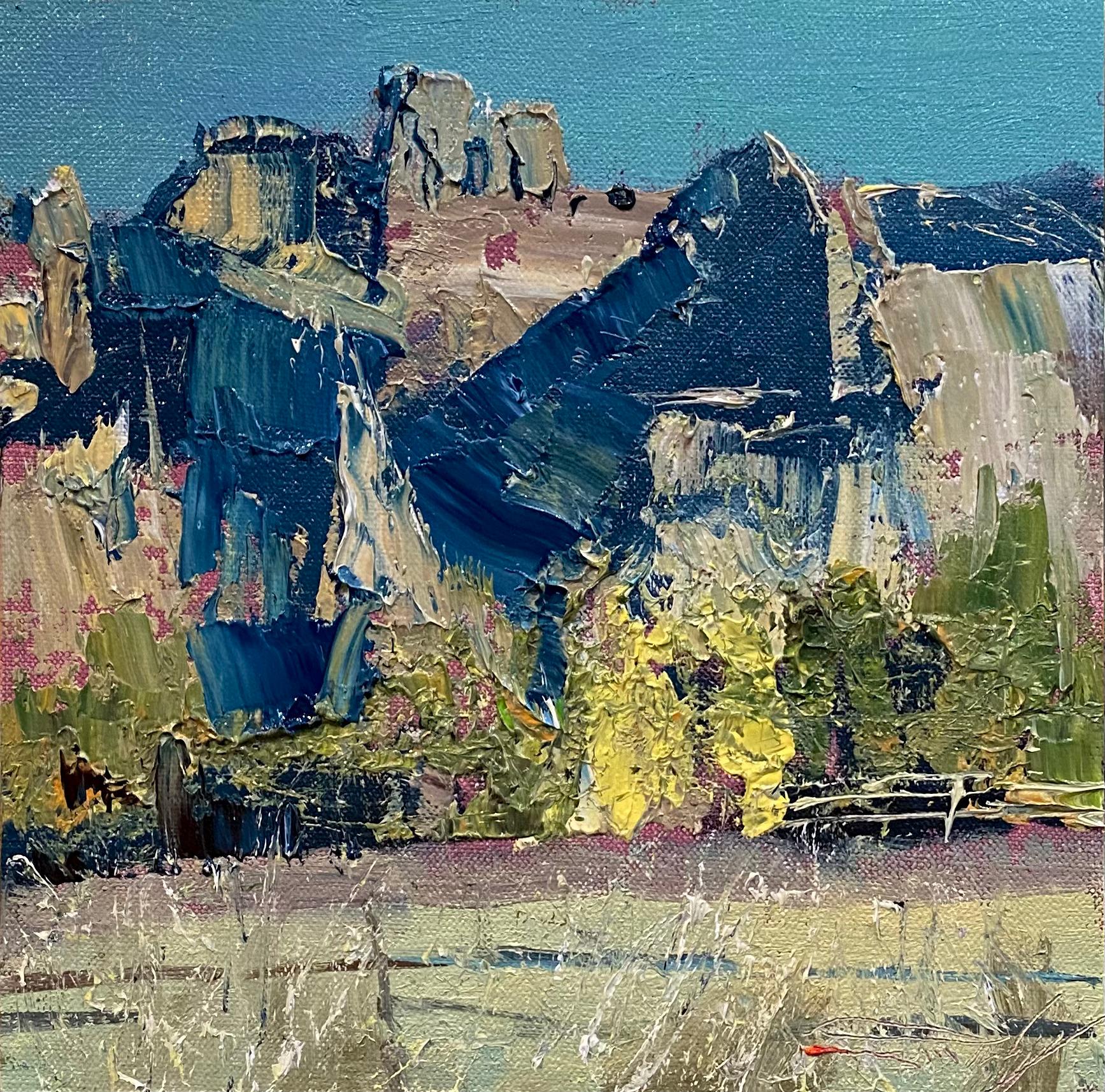 "Shoshone Canyon, West of Cody, " Oil Painting