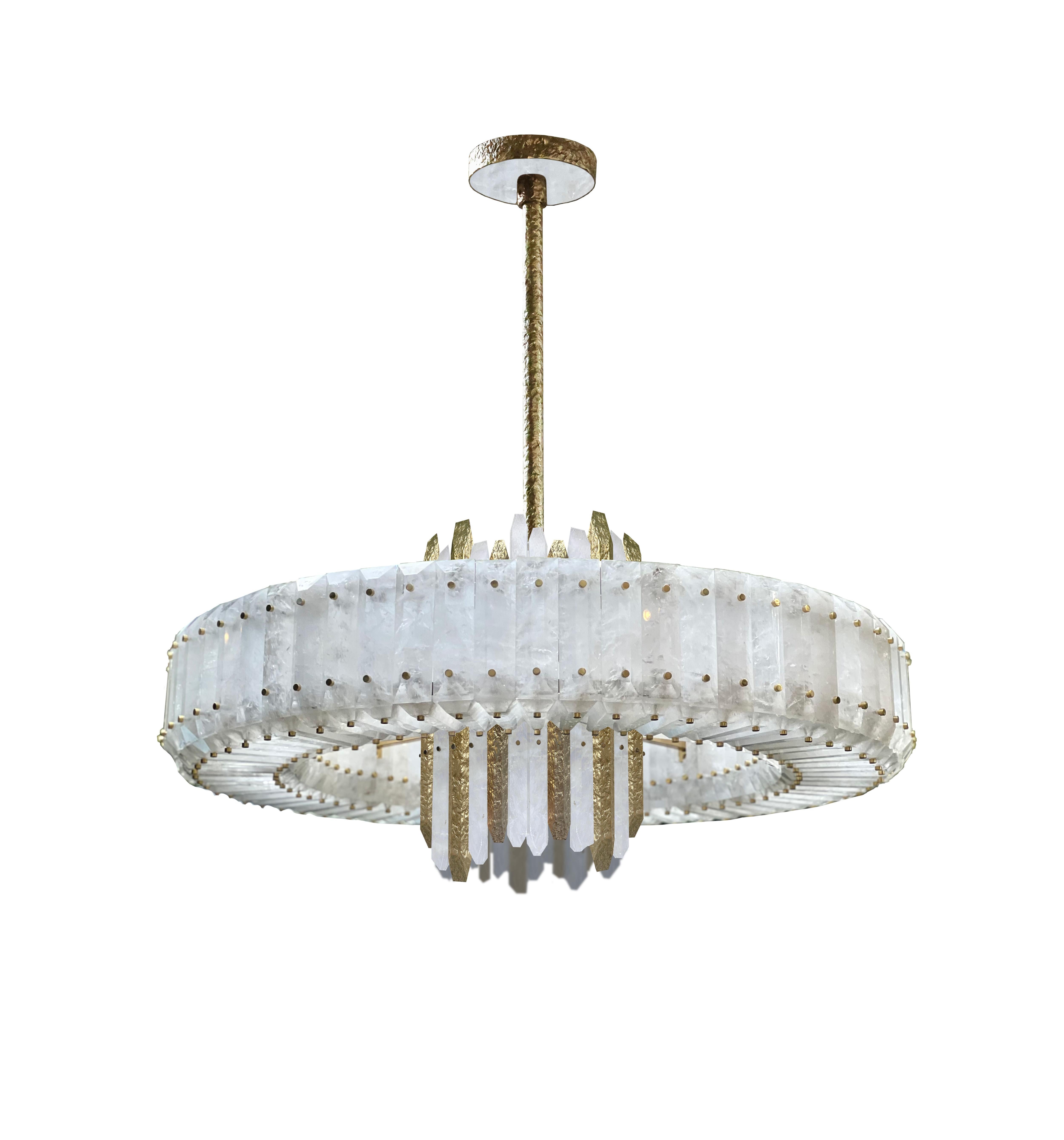 CWB35 Rock Crystal Chandelier  In New Condition For Sale In New York, NY