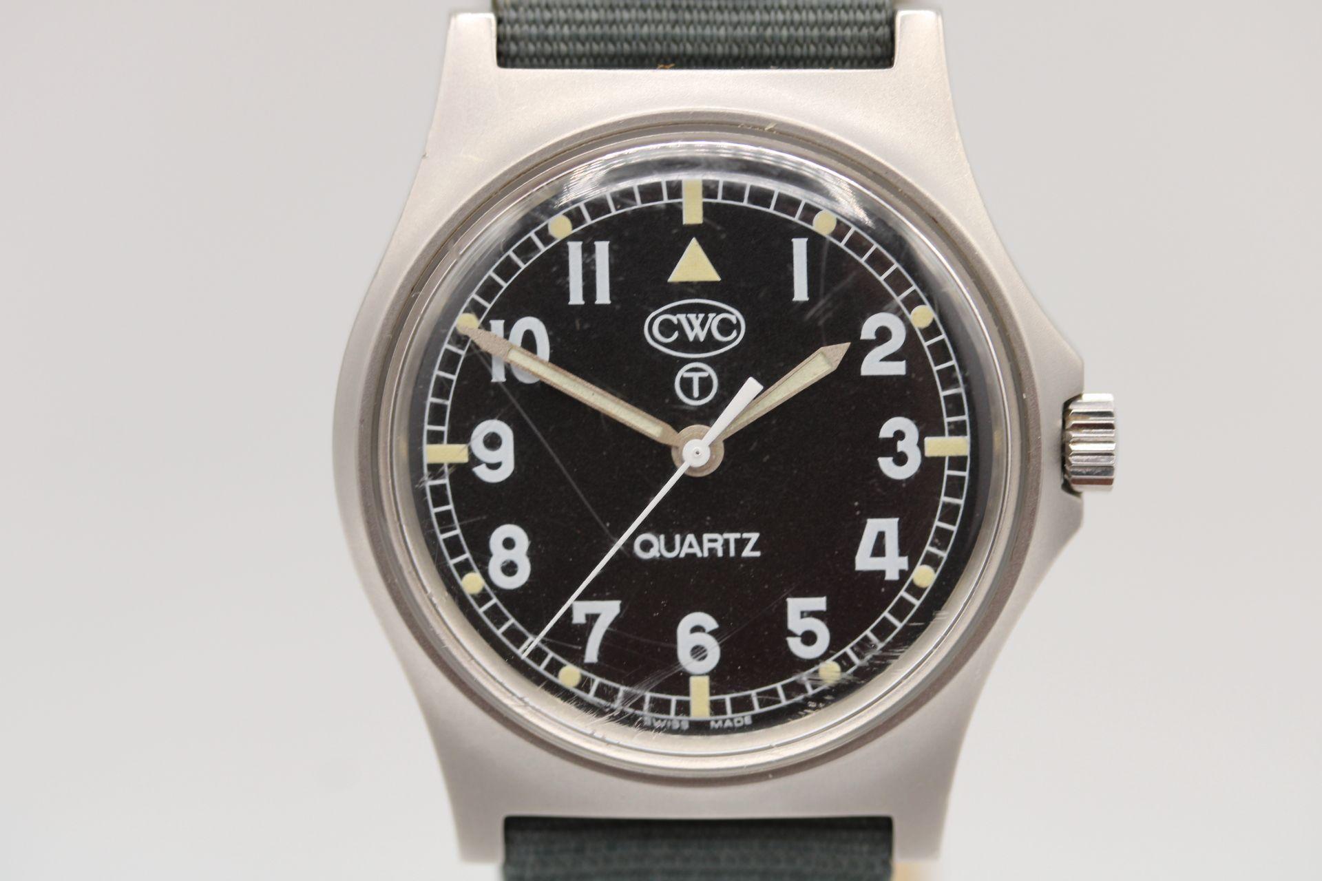 Beobachten: CWC W10 Britisches Militär 2005
Lager-Nummer: CHW5302
Preis: £495.00

CWC-Uhr der britischen Armee aus dem Jahr 2005. Diese quarzbetriebene Uhr war eine der letzten, die produziert wurden und sollte nicht mit der weit verbreiteten