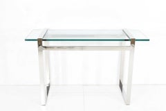 Console Cy Mann en verre et chrome