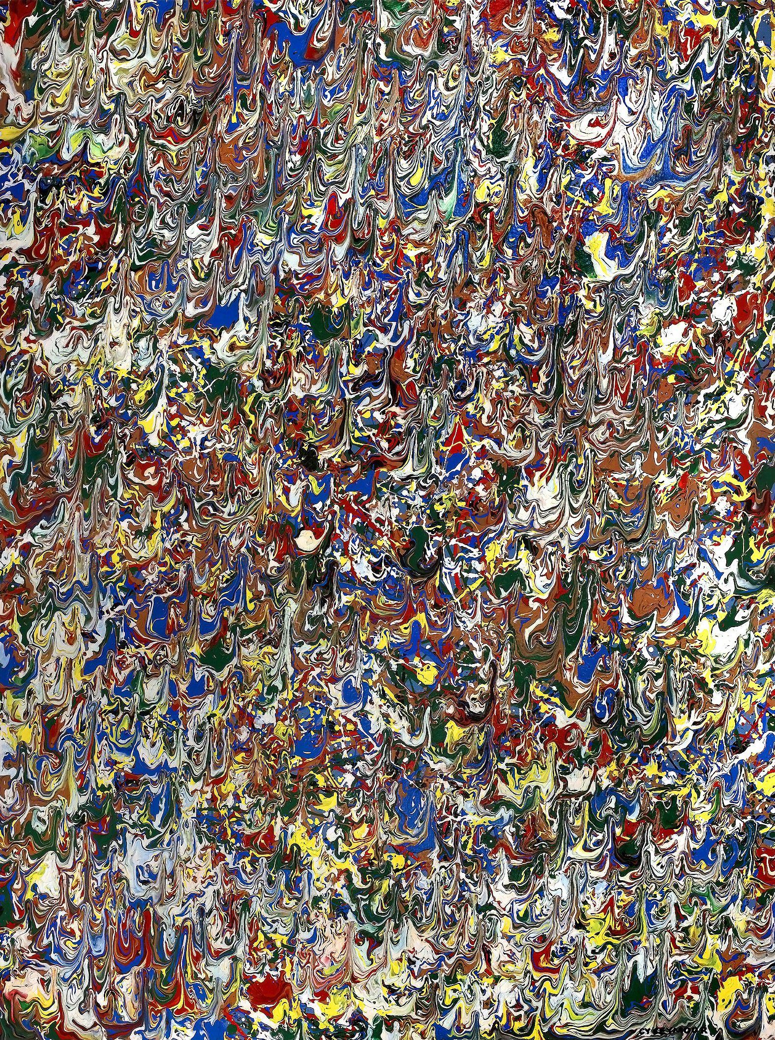 Abstract Painting di Cy Seymour - Tela 195, Pittura, Acrilico su tela