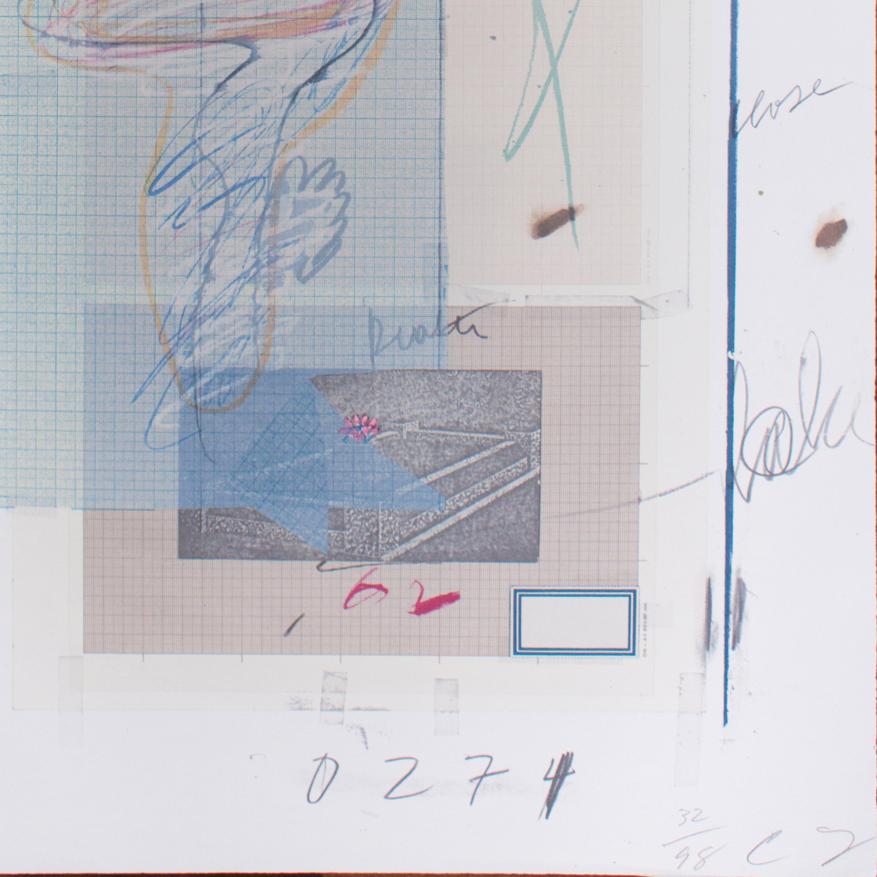 Collage.
Hand signed. Edition of 98 prints.
From the 'Natural History Part 1 Mushrooms', that includes 10 lithographs with collage, printed at Matthieu Studio in Zurich, and published by Propyläen Verlag, Berlin. The second suite in this series,