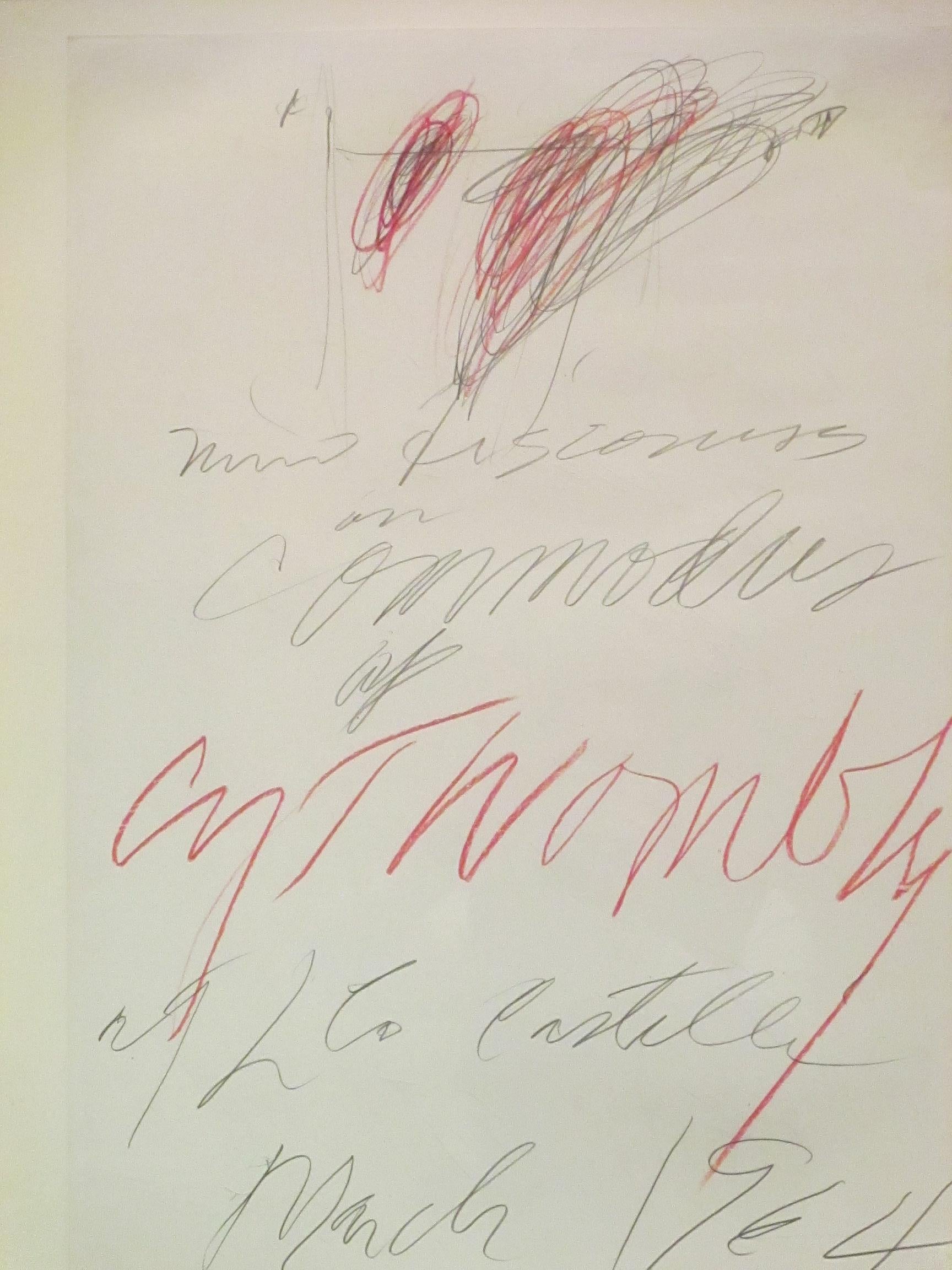 Affiche « Nine Discourses on Commodus » - Abstrait Mixed Media Art par Cy Twombly