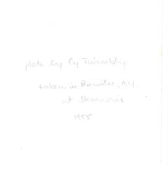 "Earle et Carolyn Brown chez les Stevenson à Brewster" Cy Twombly