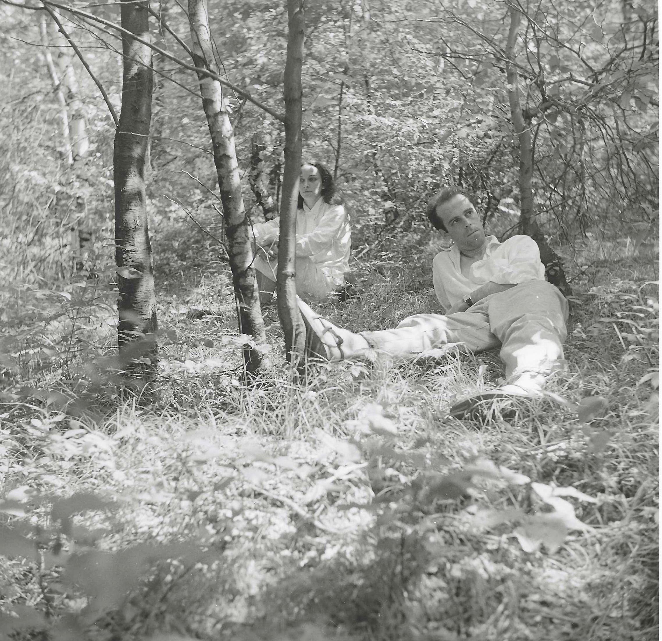 Cy Twombly
Earle and Carolyn Brown at the Stevenson's in Brewster, 1955
Identified and inscribed on the reverse by the sitter Carolyn Brown
Photograph on paper
8 x 8 inches

Provenance
Gift of the artist
Estate of Carolyn Brown, New York, 2025.


Cy