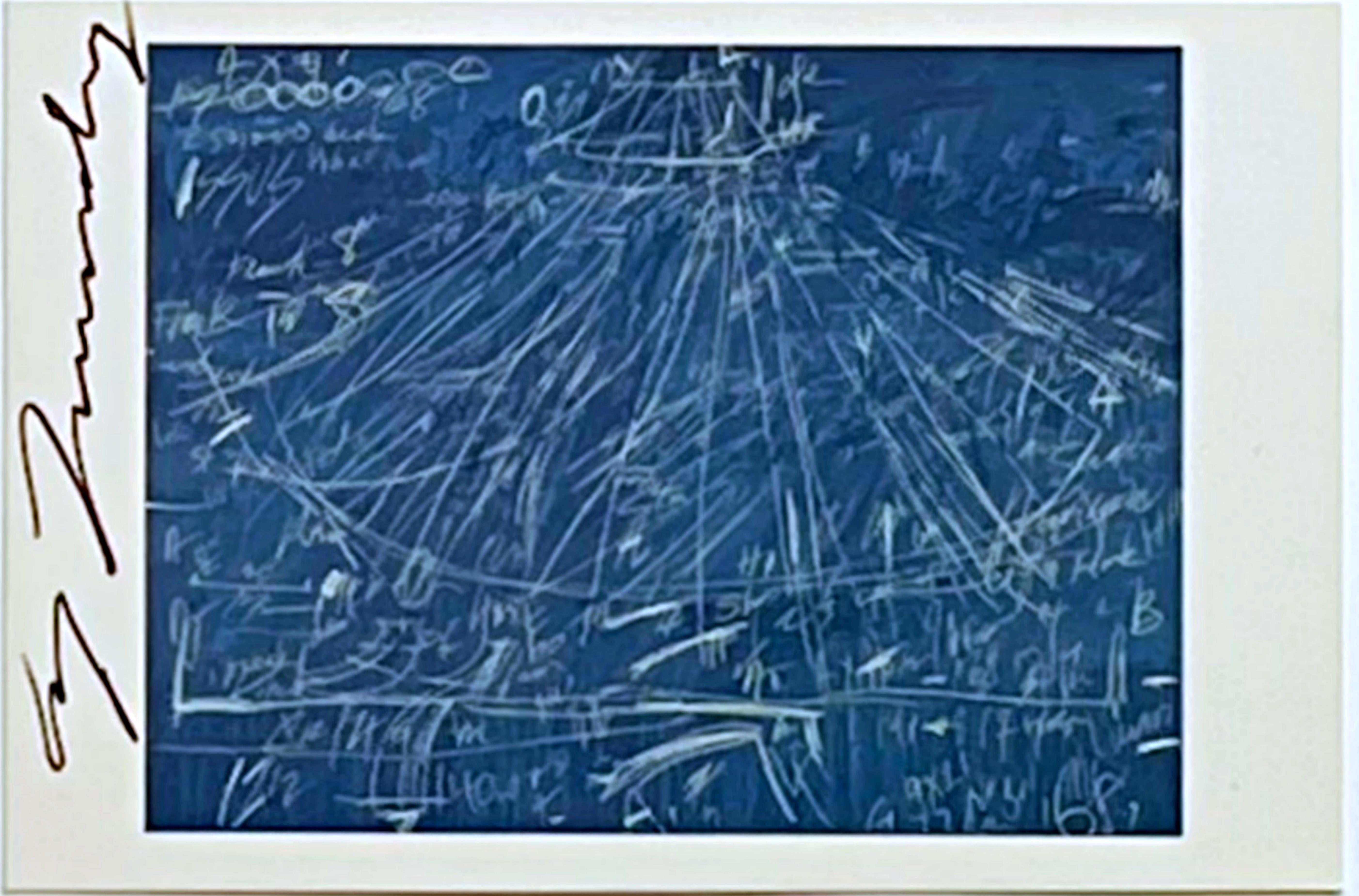 Art Card: Synopsis of a Battle 1968 Hand signed by Cy Twombly, provenance Framed 1