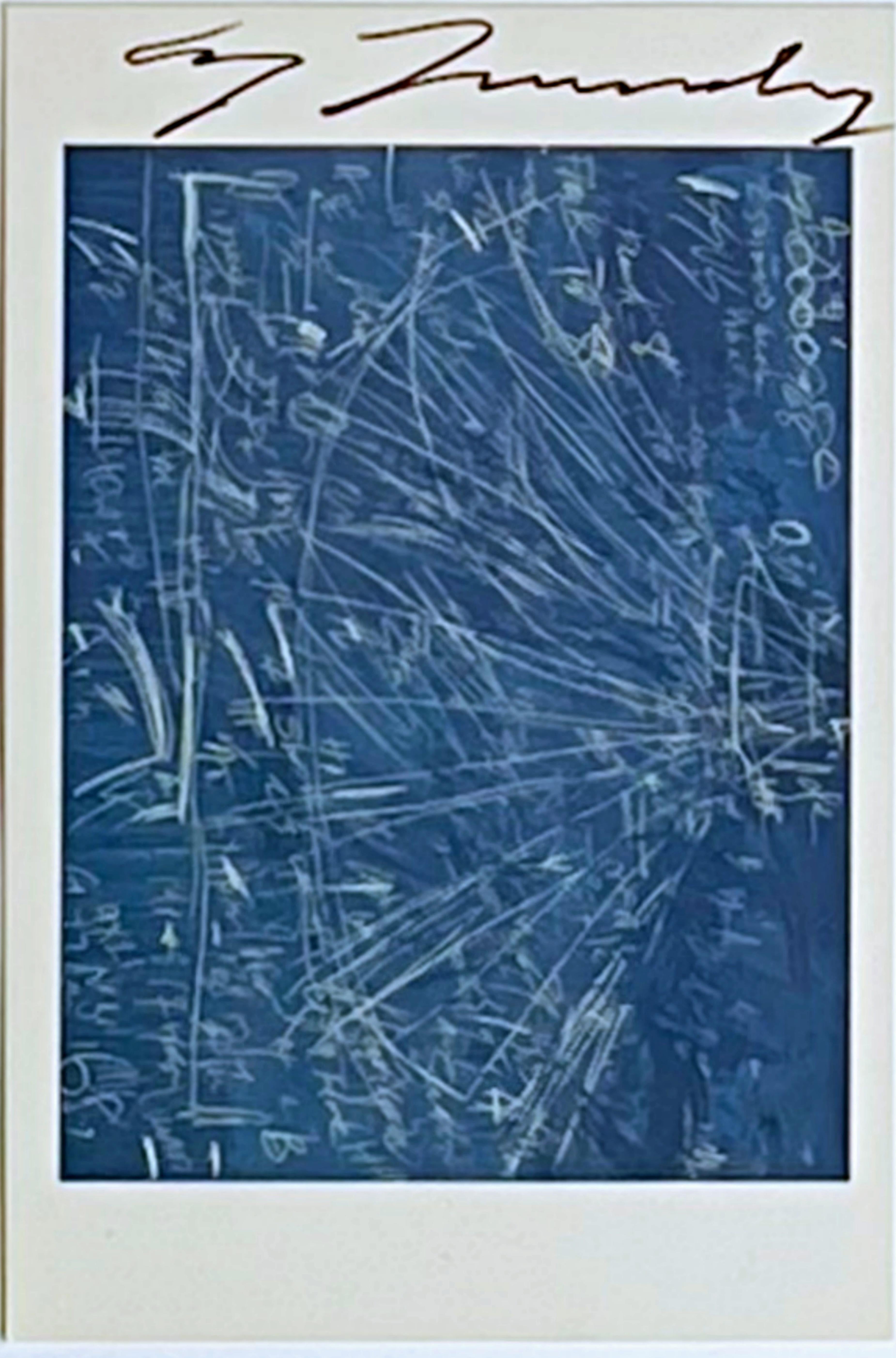 Art Card: Synopsis of a Battle 1968 Hand signed by Cy Twombly, provenance Framed 3