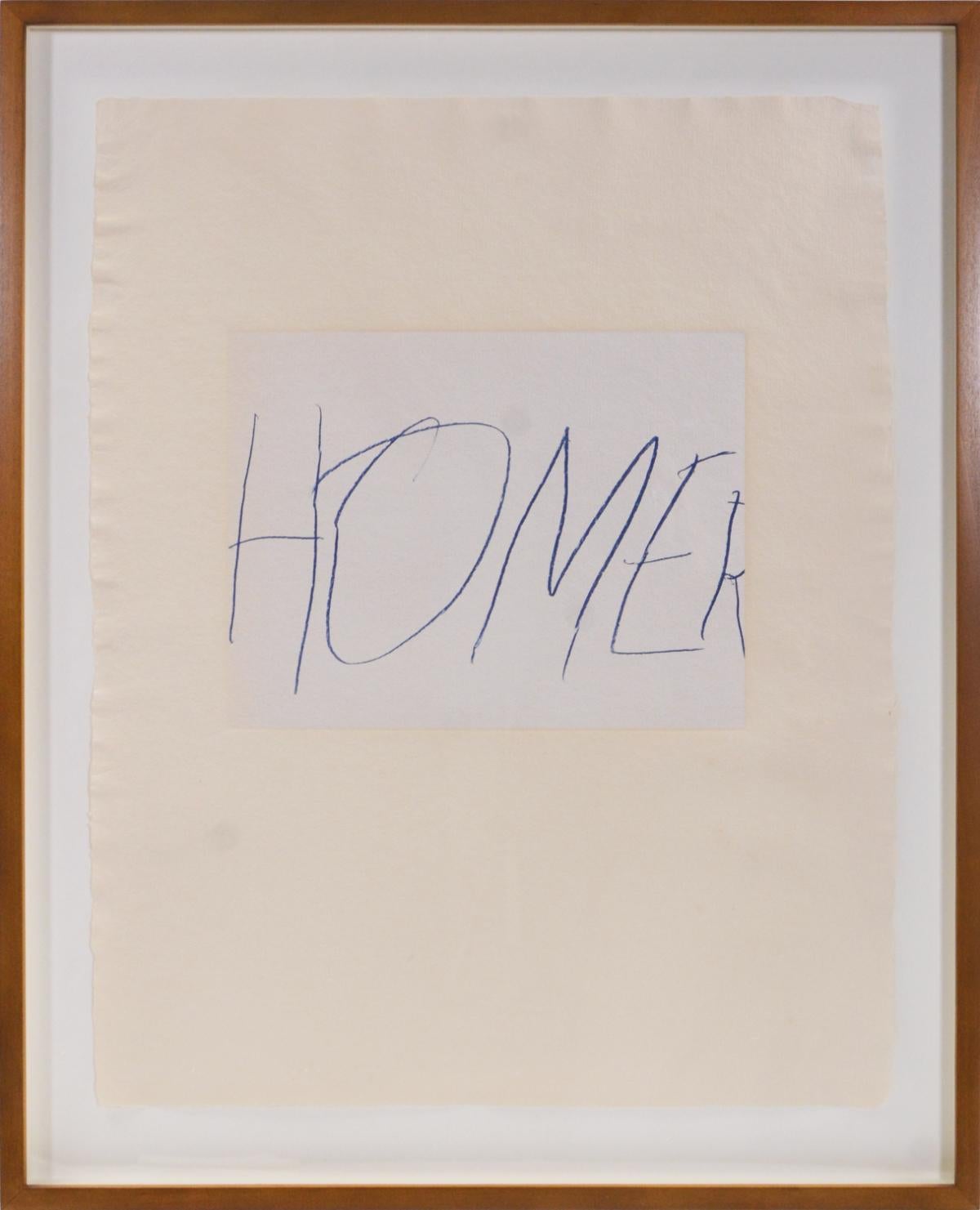 Cinq poètes grecs et un philosophe - Beige Print par Cy Twombly