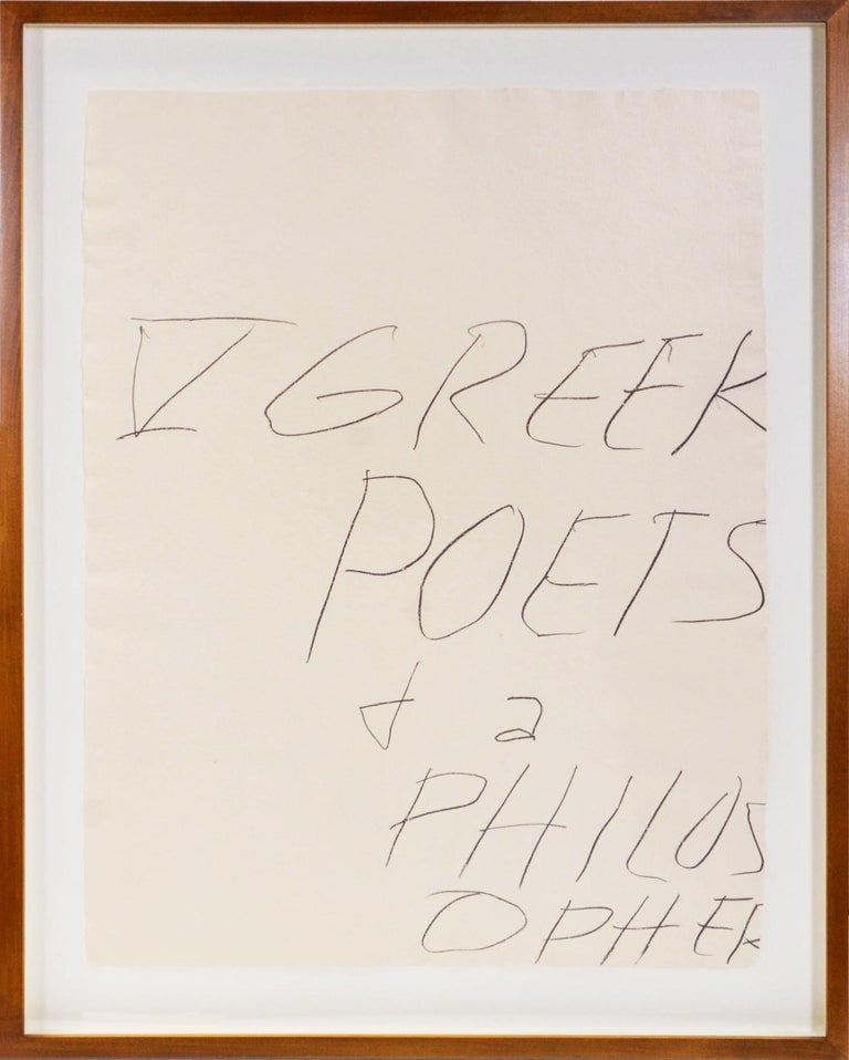 Cy Twombly - Cy Twombly, Five Greek Poets and a Philosopher, set of seven  lithograph For Sale at 1stDibs