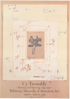 CY TWOMBLY - PINTURAS Y DIBUJOS 1954-1977 raro póster vintage del Museo Whitney