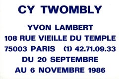 Cy Twombly Parigi 1986 (annuncio)