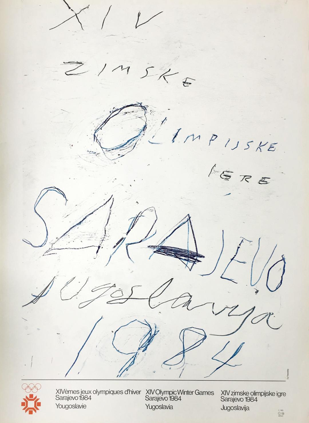 Cy Twombly - Cy Twombly Sarajevo Winter Olympics (poster) at 1stDibs ...