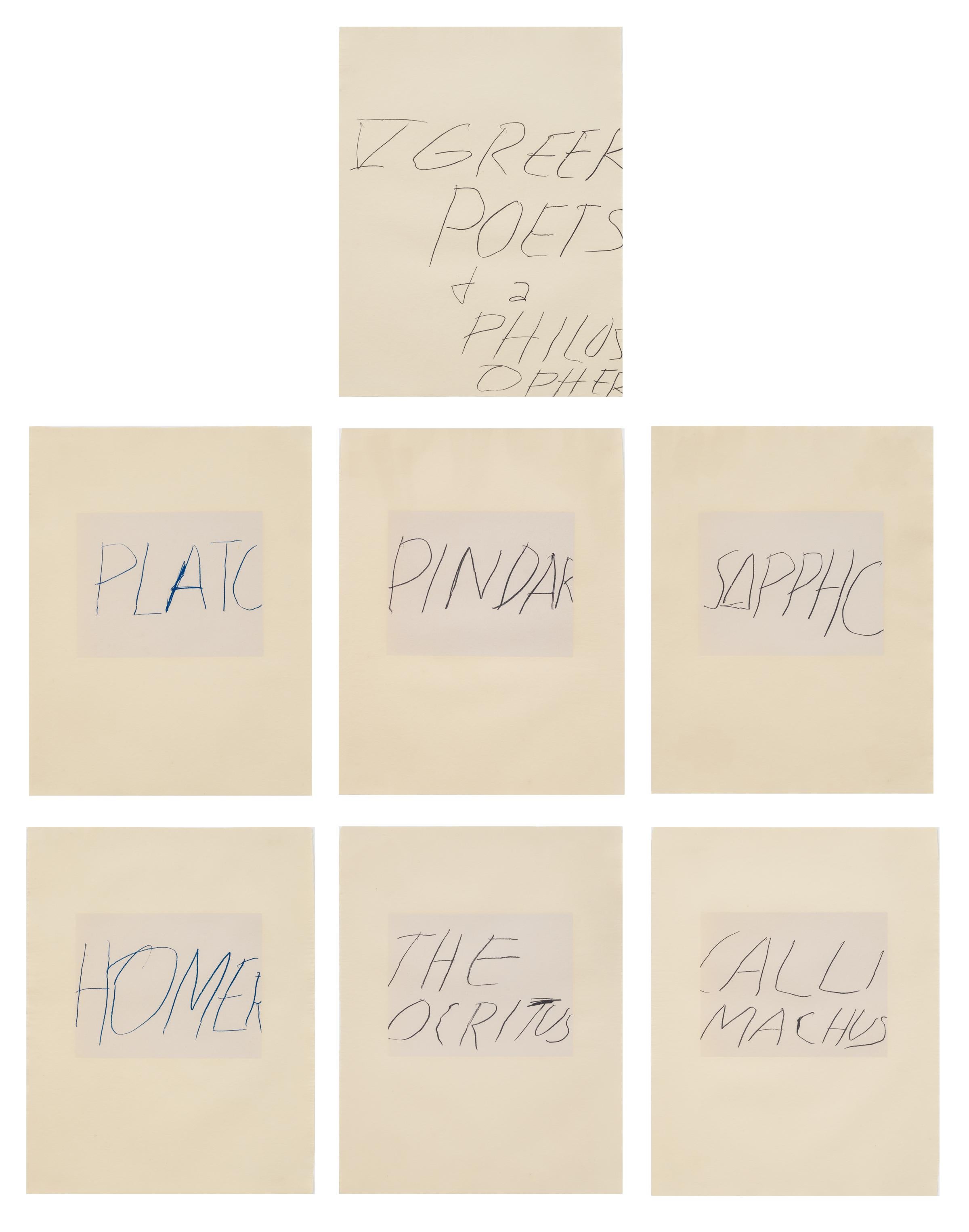 Cy Twombly Print - Five Greek Poets and a Philosopher