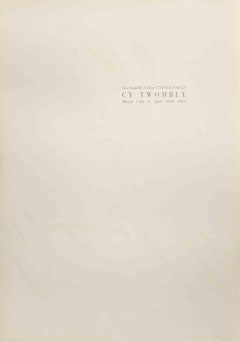 Neuf discours sur la commode - Affiche vintage d'après Cy Twombly - 1964