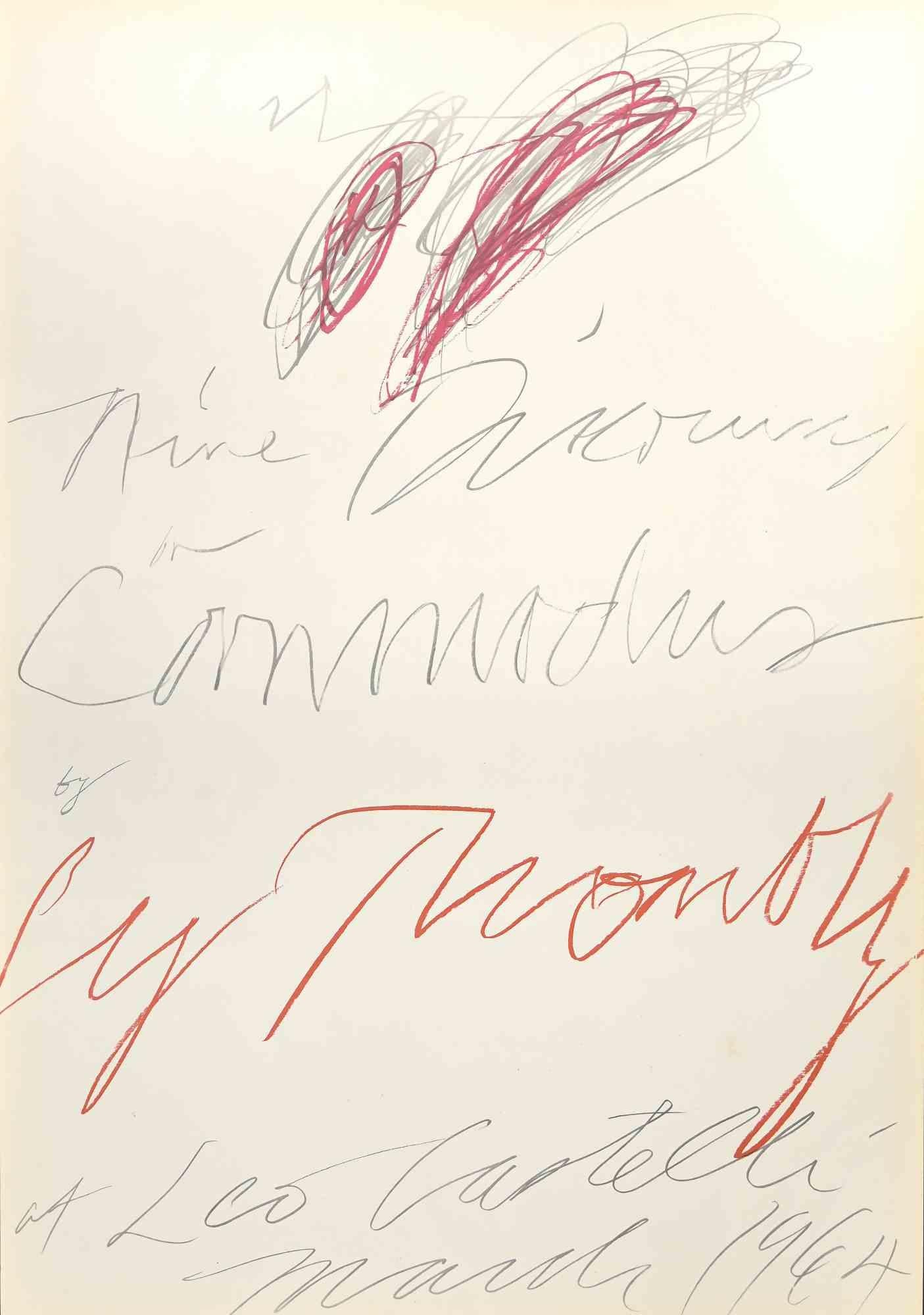 Nine discourses on Commodus - Vintage Poster after Cy Twombly - 1964
