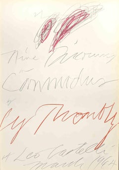 Nine discourses on Commodus - Vintage Poster after Cy Twombly - 1964