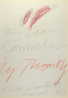 Neuf discours sur la commode - Affiche vintage d'après Cy Twombly - 1968
