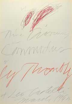 person Sprede Opera Cy Twombly - Nine discourses on Commodus - Vintage Poster after Cy Twombly  - 1968 at 1stDibs