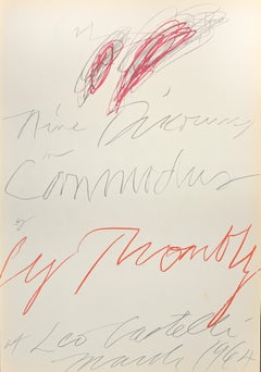 Nine discourses on Commodus - Vintage Poster after Cy Twombly - 1968