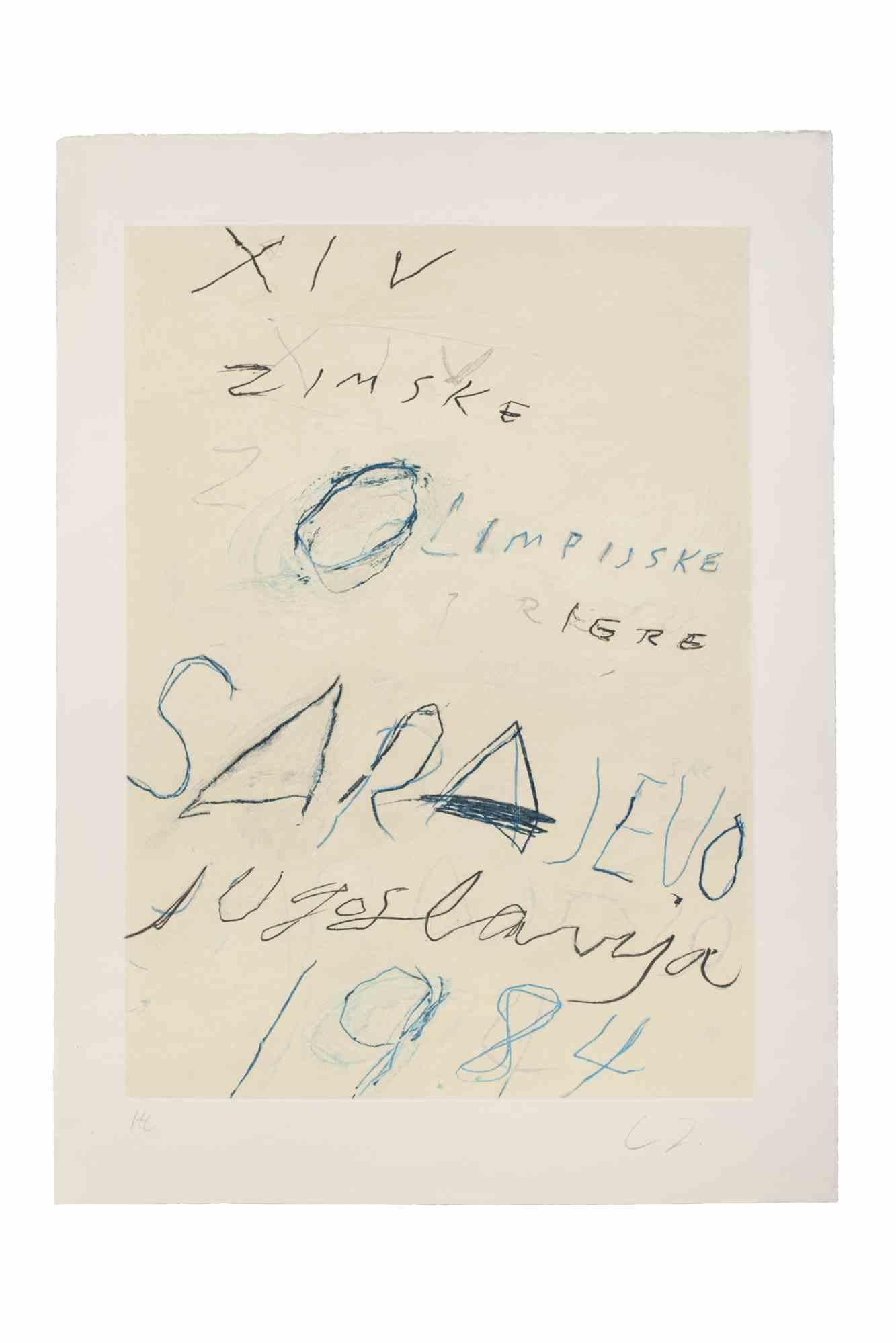 Sarajevo 1984 Winter Olympics -  by Cy Twombly - 1984 For Sale 1