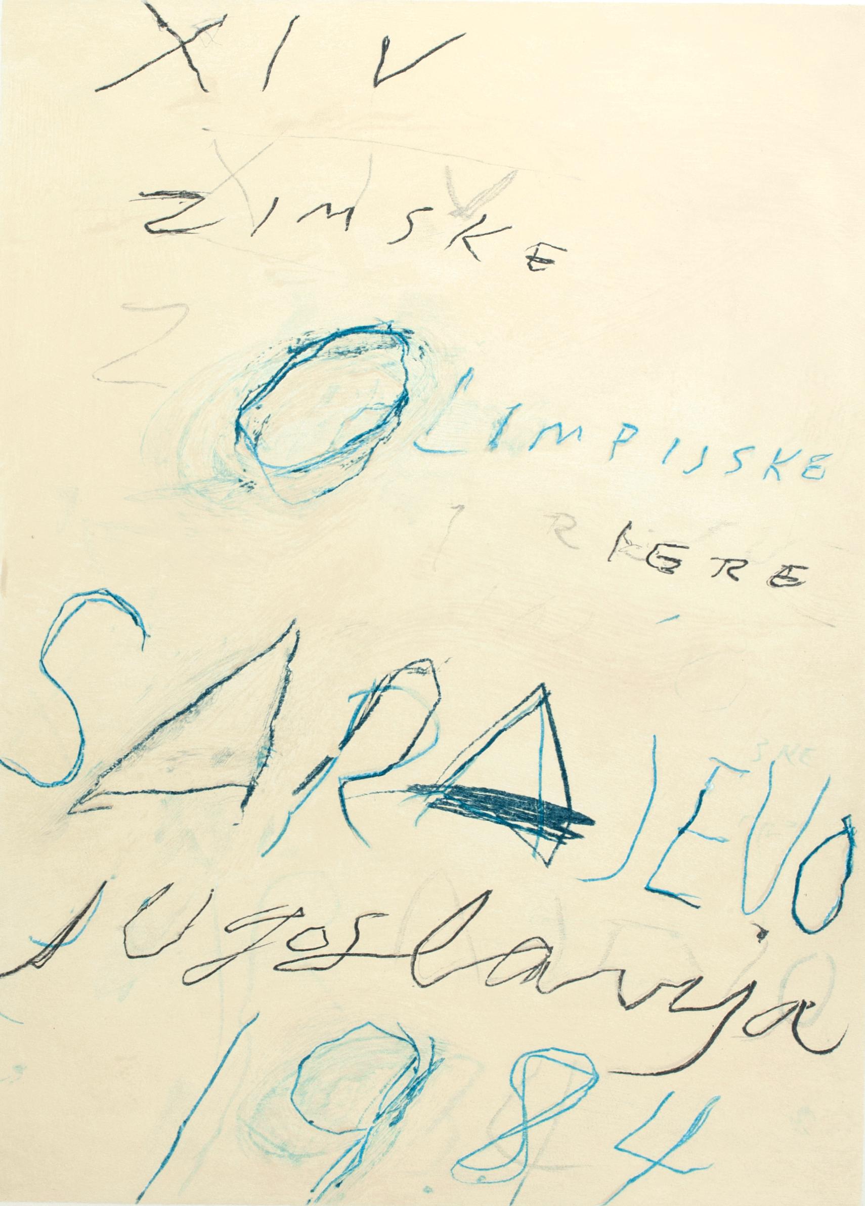 Sarajevo 1984 Winter Olympics - by Cy Twombly - 1984 For Sale 2
