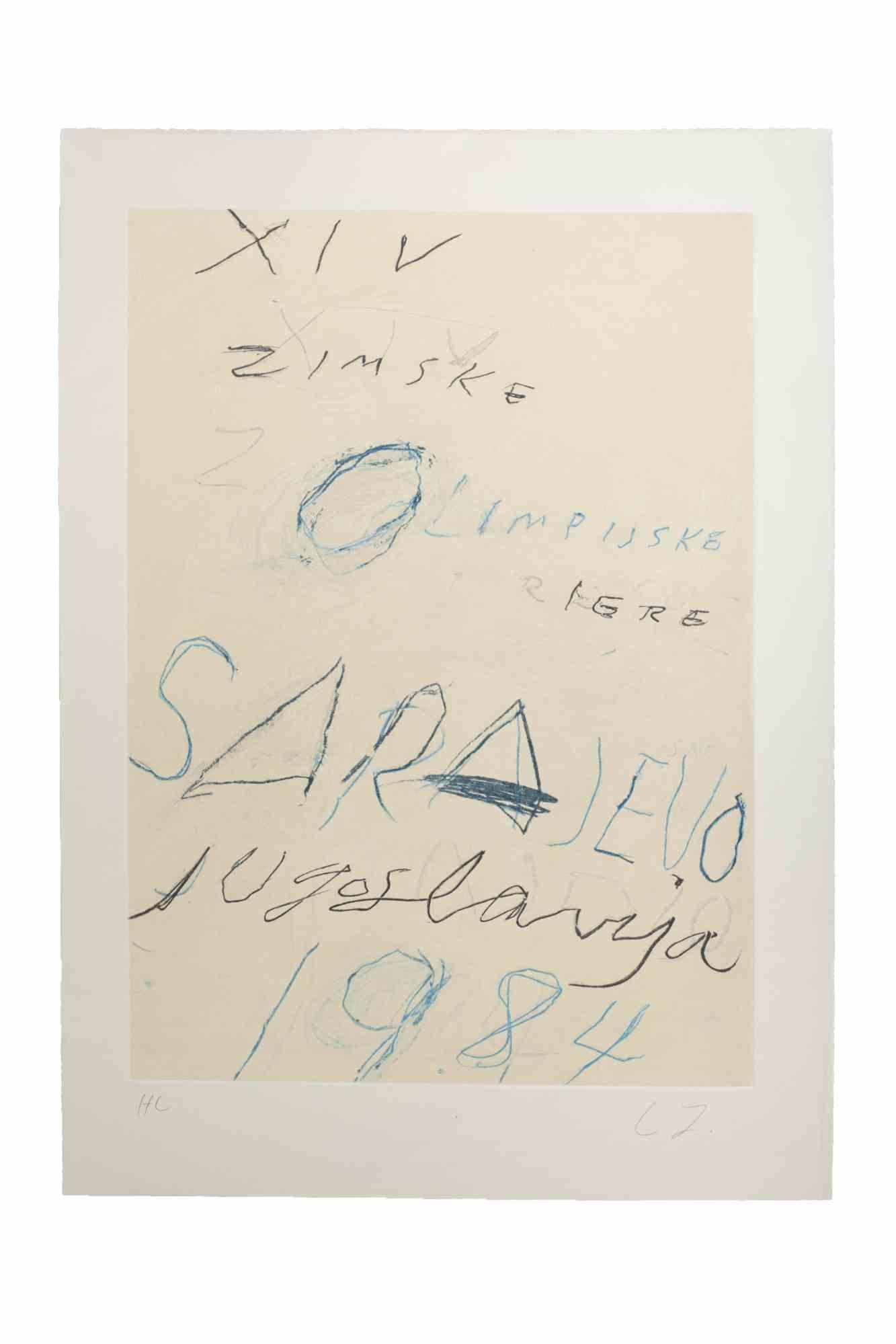 Sarajevo 1984 Winter Olympics -  by Cy Twombly - 1984 For Sale 2