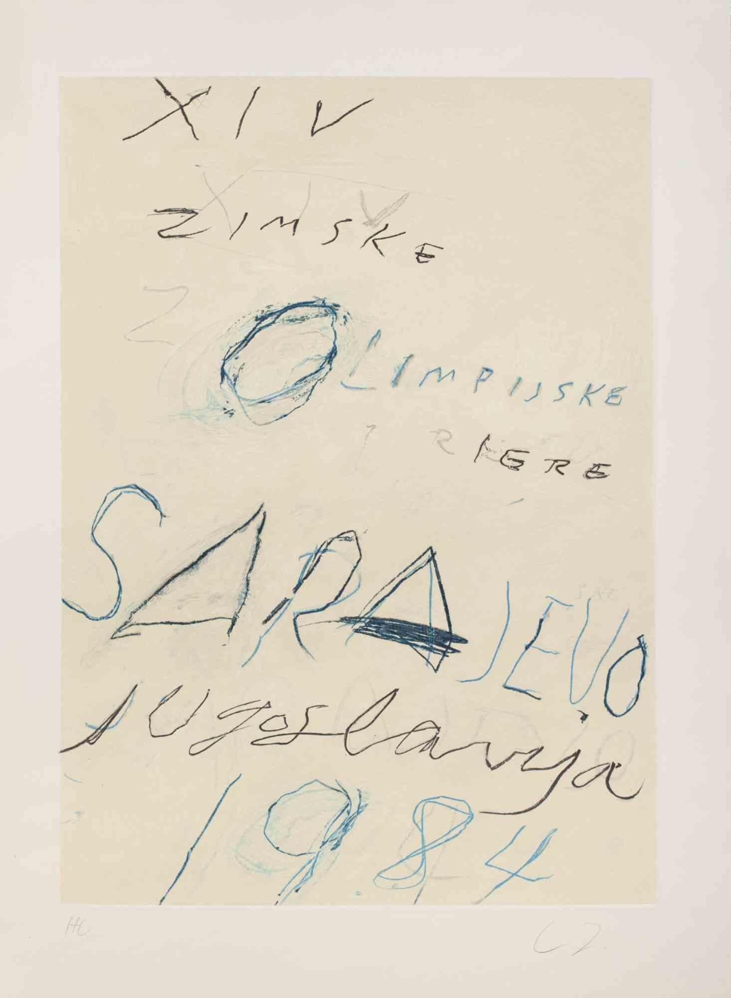 Sarajevo 1984 Winter Olympics -  by Cy Twombly - 1984