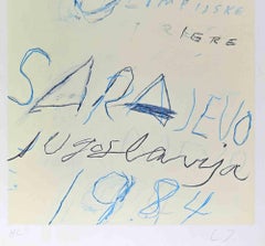 Olimpiadi invernali di Sarajevo 1984 - Incisione e litografia di Cy Twombly - 1984