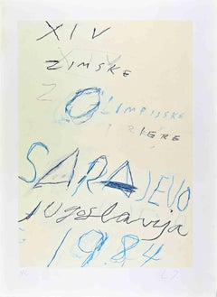 Olimpiadi invernali di Sarajevo 1984 - Incisione e litografia di Cy Twombly - 1984