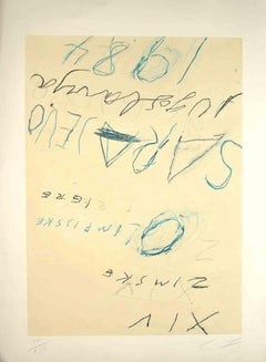Sarayevo Winter Olympic Games - Original Etching by Cy Twombly - 1984