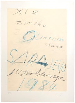 Sans titre, Sarayevo - Lithographie et gravure à l'aquatinte de Cy Twombly - 1984