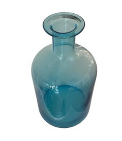 Cyan Turquoise Vase Attributed to Holmegard Gulvase