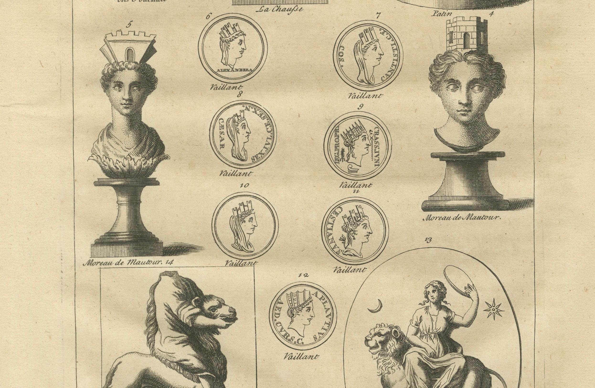 Cybele, Magna Mater – Classical Goddess Statues and Medals, Montfaucon, 1721
