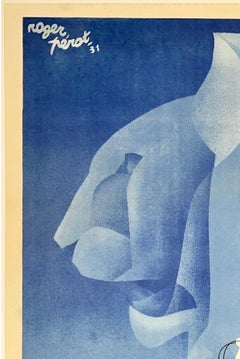 CYCLES PEUGEOT : Affiche française rare, authentique, originale, vintage et antique, de style Art déco