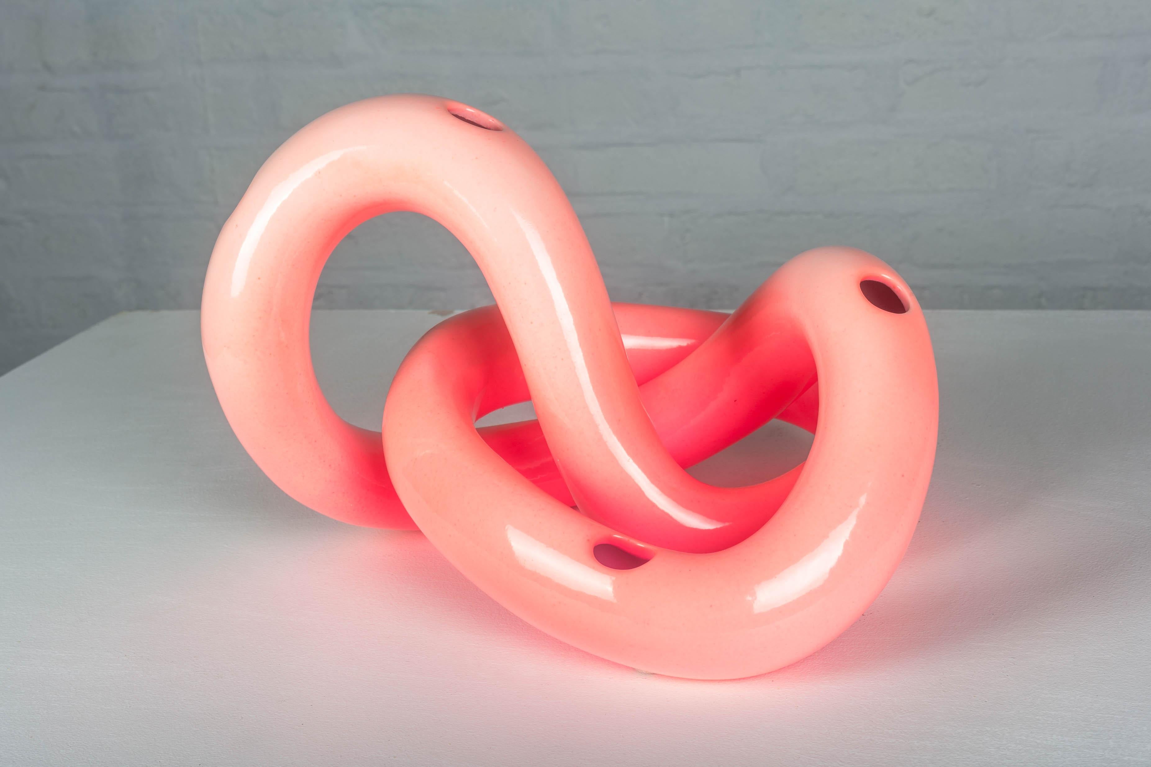 Cyclik, Large Pink Vase by Karim Rashid for Bitossi in 2000, Limited Edition 79 For Sale 3