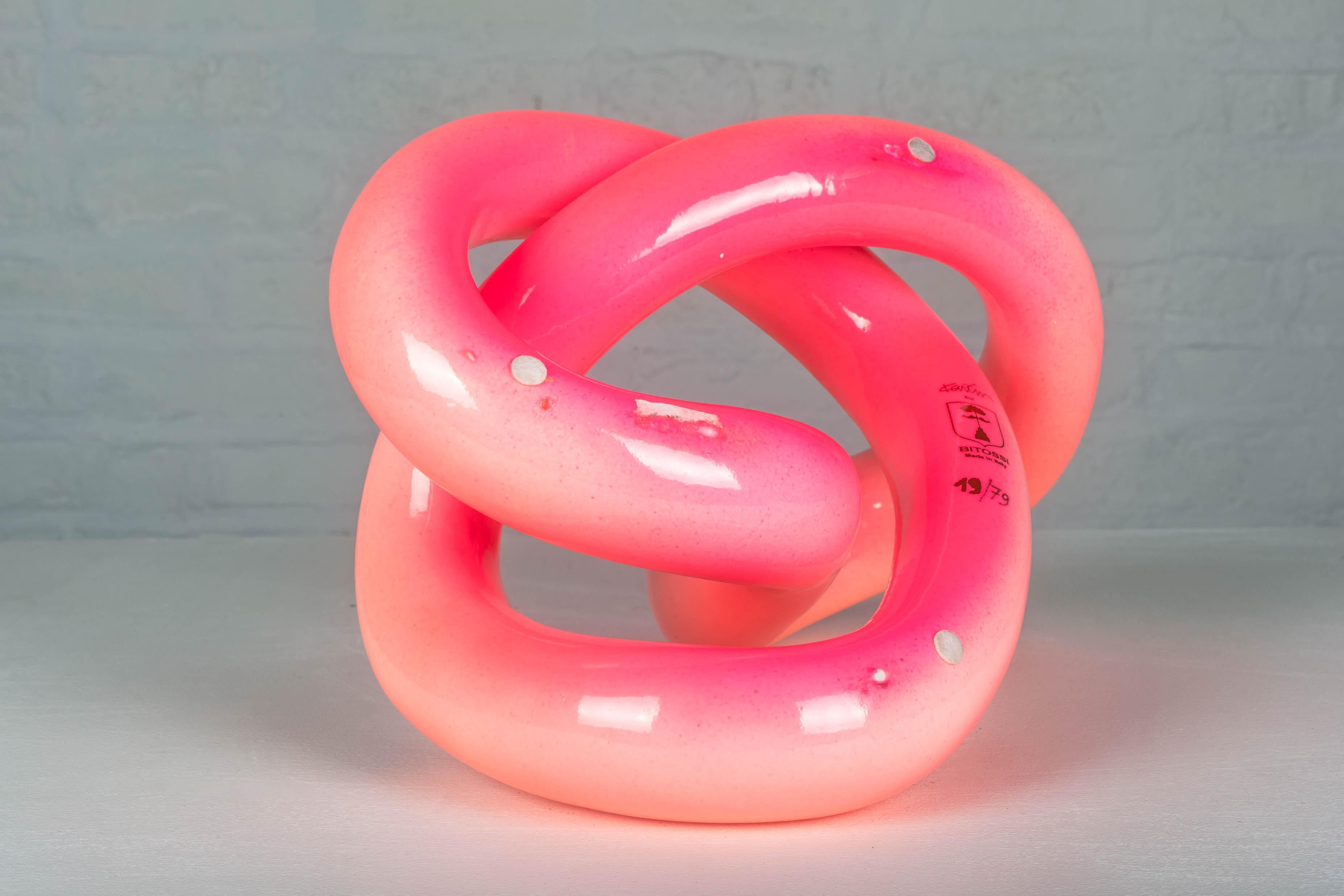 Cyclik, Large Pink Vase by Karim Rashid for Bitossi in 2000, Limited Edition 79 For Sale 2