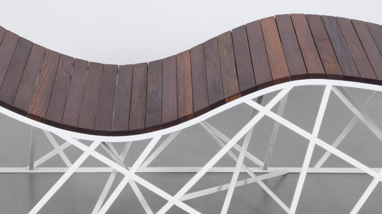 Part of the Smithsonian Renwick Gallery's permanent collection, the Cyclone Lounger is inspired by Coney Island's famous Cyclone coaster. The Limited Edition Lounger is made with reclaimed ipe wood from the original Boardwalk. The lounger's