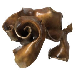 Abstrakte Bronzeskulptur „Zylinder“ von Tristan Govignon