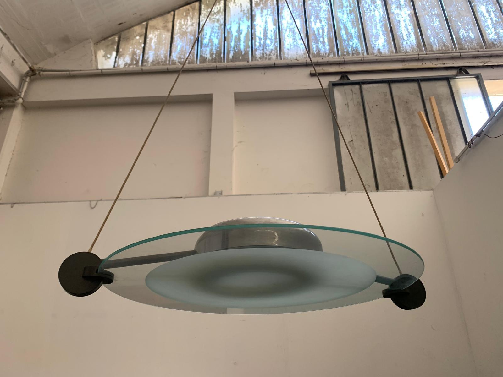Lampadario Cyclos di Michele de Lucchi per Artemide, anni '80 In condizioni buone in vendita a Montelabbate, PU