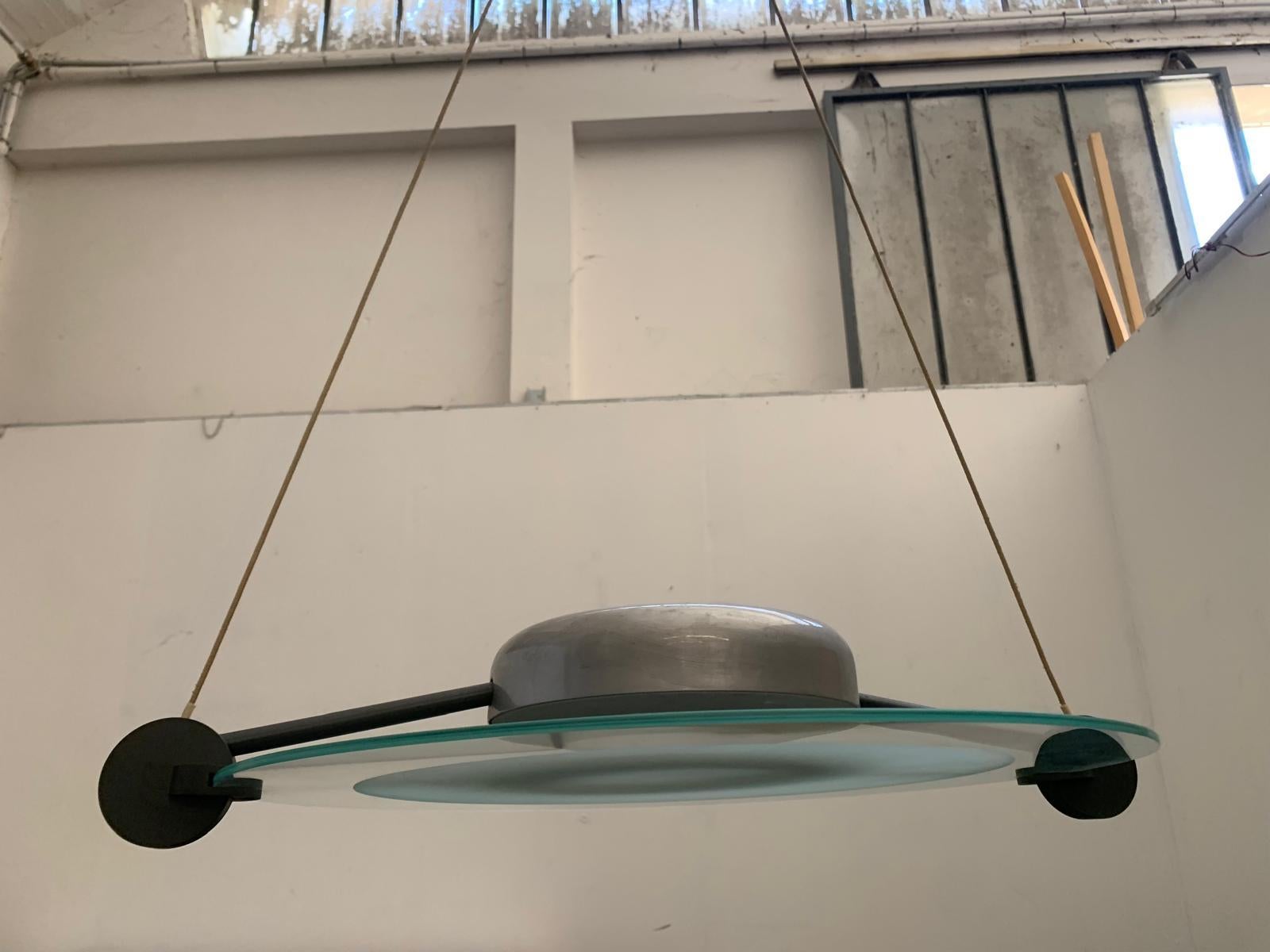 Fine XX secolo Lampadario Cyclos di Michele de Lucchi per Artemide, anni '80 in vendita