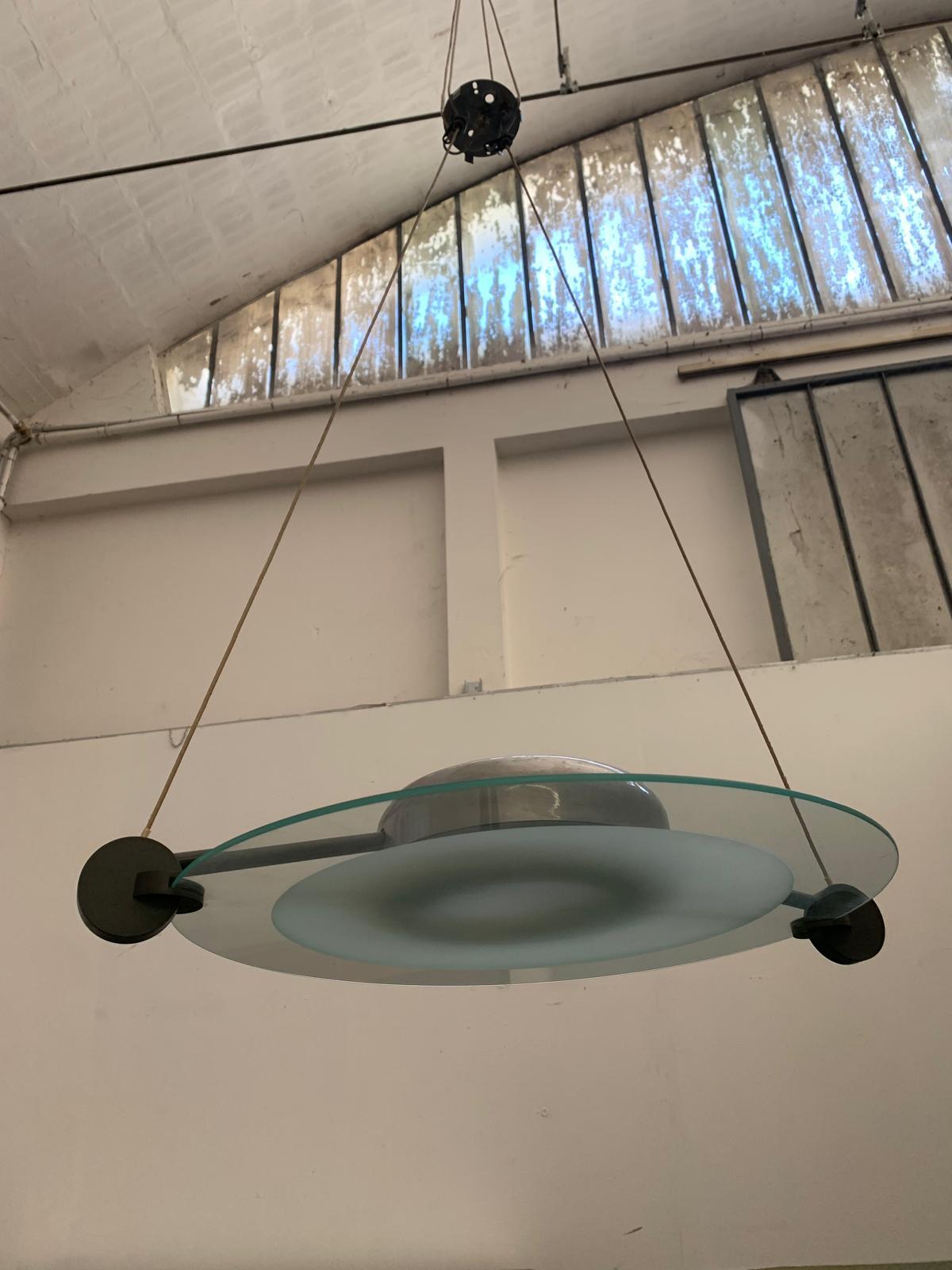 Lampadario Cyclos di Michele de Lucchi per Artemide, anni '80 in vendita 1