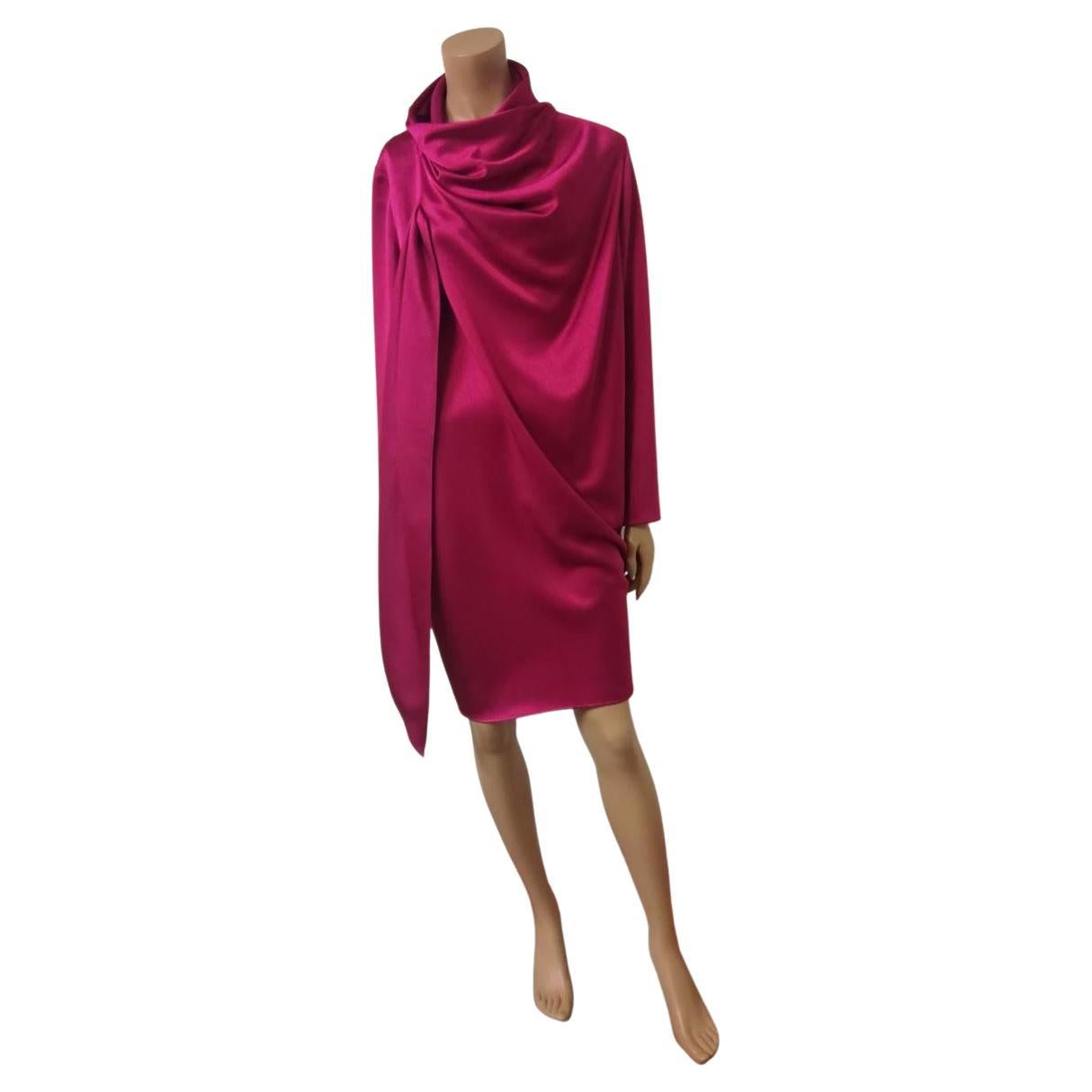 Polyester Fuchsia color Long sleeve Back zip Total length cm 96 (37.7 inches) Shoulder cm 43 (16.9 inches)
