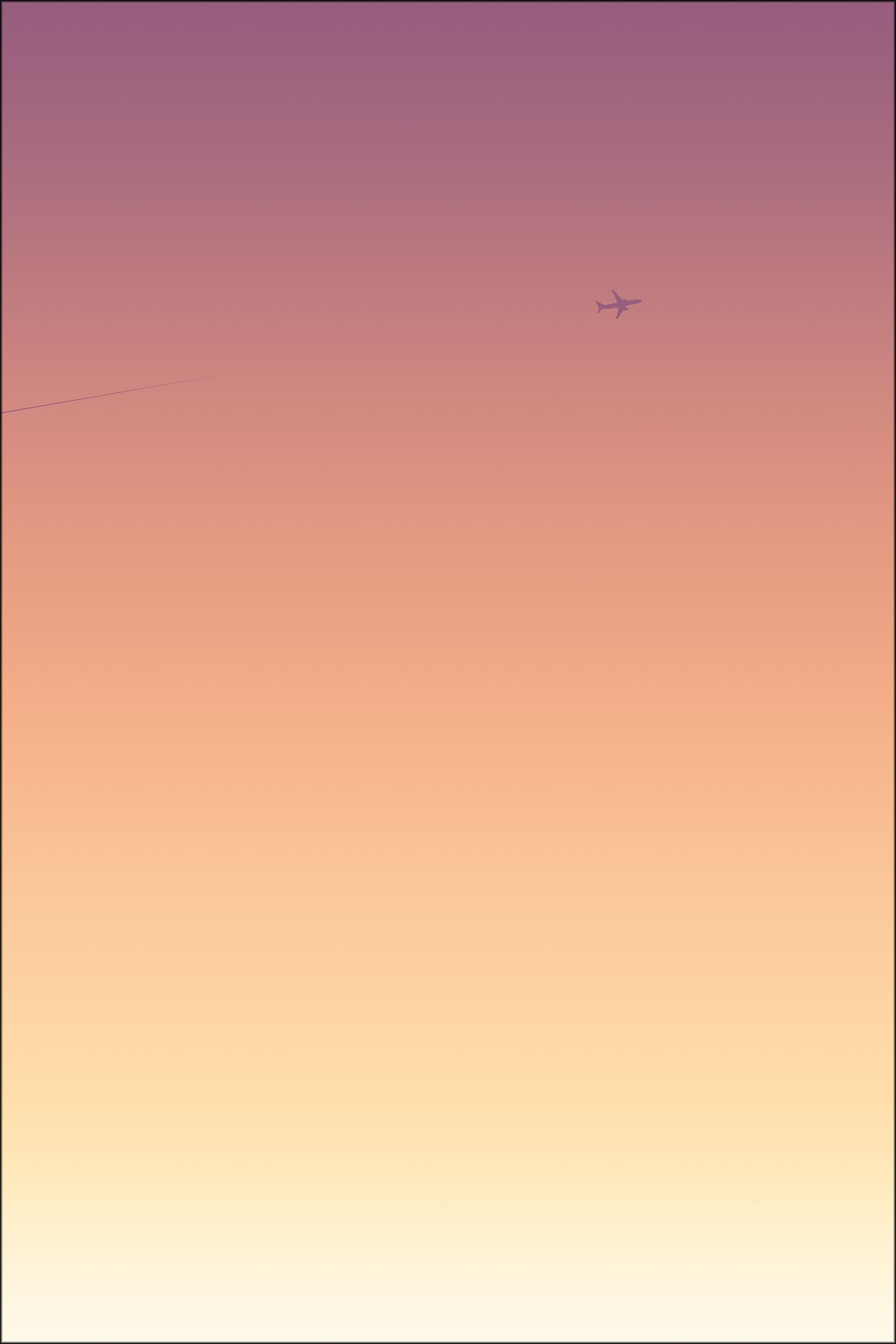 Sky Atmosphere Triptych, Coral Tones Gradient, Sky Cut, Limited Edition Giclée For Sale 3